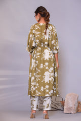 Breazy Teasy Kaftan Set in Green