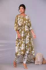 Breazy Teasy Kaftan Set in Green