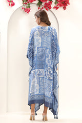 Boho Bombshell Blue Kaftan