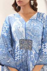 Boho Bombshell Blue Kaftan