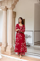 Crimson Charm Kurti Set