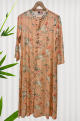 Smoothie Pink Mulsilk A line Kurta