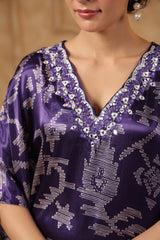 Chique Lavanya Purple Kaftan Set